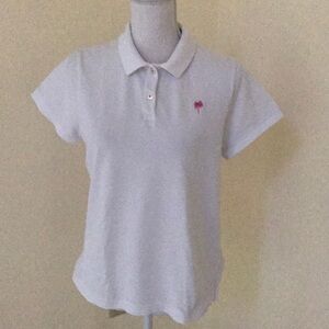 LILLY PULITZER Size XL white short sleeve polo top